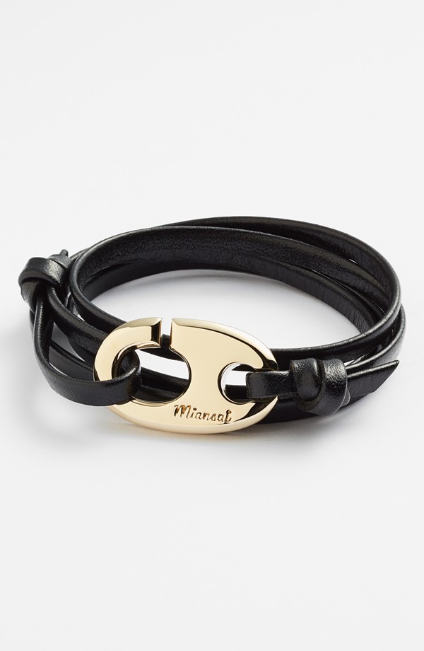 Brummel Hook Leather Bracelet
